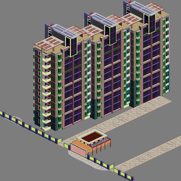 3d residential apartment model - 050930 shi zheng pei dian 2 by vessel river